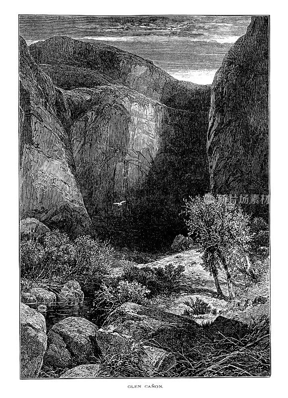 格伦峡谷，科罗拉多河，美国|美国历史插图